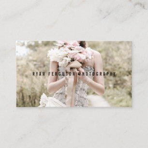 Modern minimalist elegant teal photography photo business card