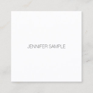Modern Minimalist Elegant Template Sophisticated Square Business Card