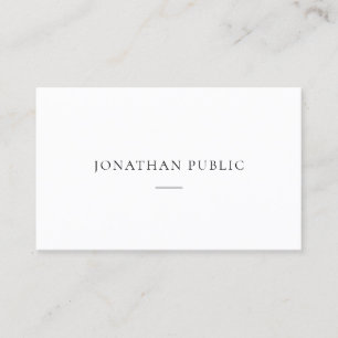 Modern Minimalist Elegant Template Trendy Simple Business Card