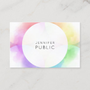 Modern Minimalist Elegant Trendy Colourful Templat Business Card