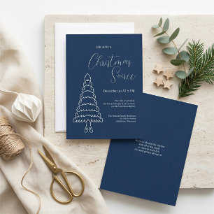 Modern Minimalist Elegant Unique Christmas Party Invitation