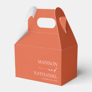 Modern Minimalist Elegant Verona Sunset Wedding Favour Box