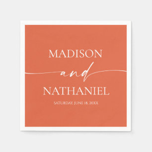 Modern Minimalist Elegant Verona Sunset Wedding Napkin