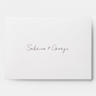 Modern Minimalist Elegant Wedding Envelope