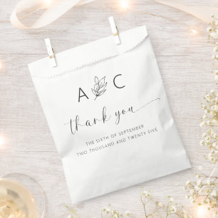 Modern Minimalist Elegant Wedding Favour Bags