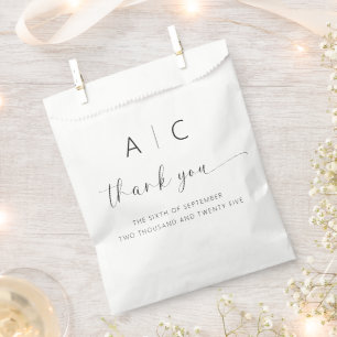 Modern Minimalist Elegant Wedding Favour Bags