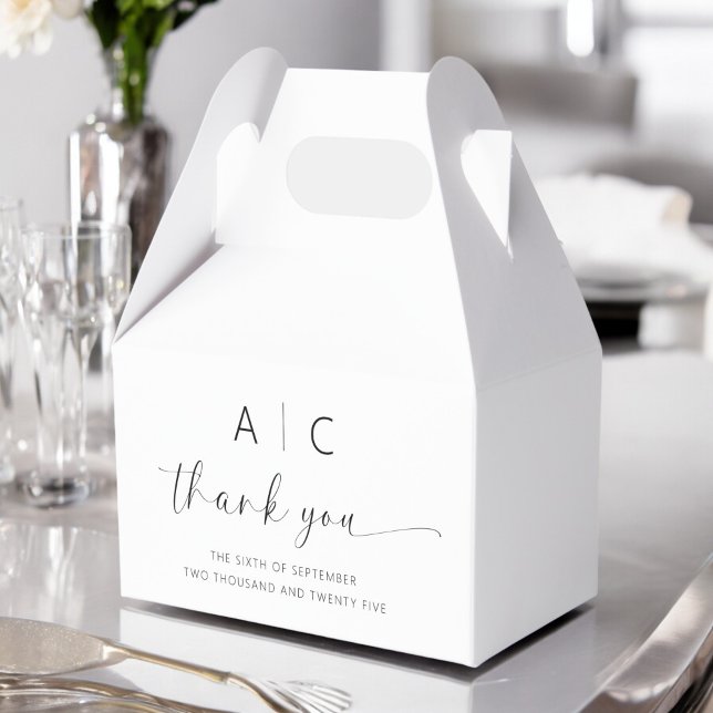 Modern Minimalist Elegant Wedding Favour Box (Creator Uploaded)