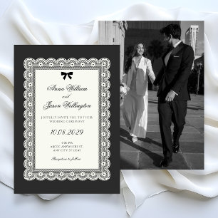 Modern minimalist elegant wedding invitation
