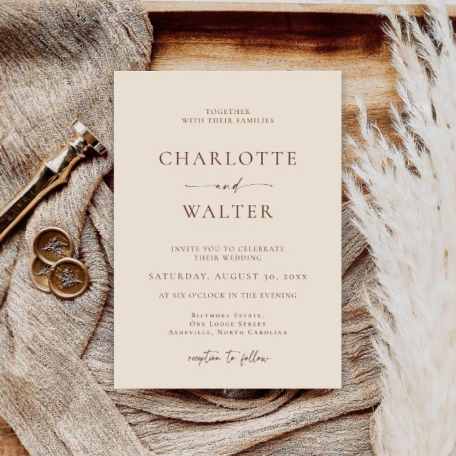 Modern Minimalist Elegant Wedding Invitations (Creator Uploaded)