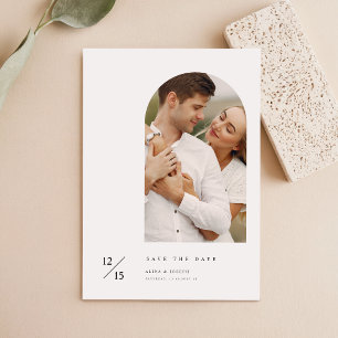 Modern Minimalist Elegant Wedding Photo Budget Save The Date
