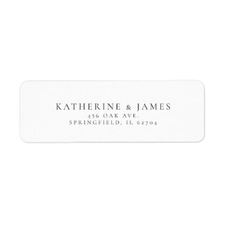 Modern Minimalist Elegant Wedding Return Address