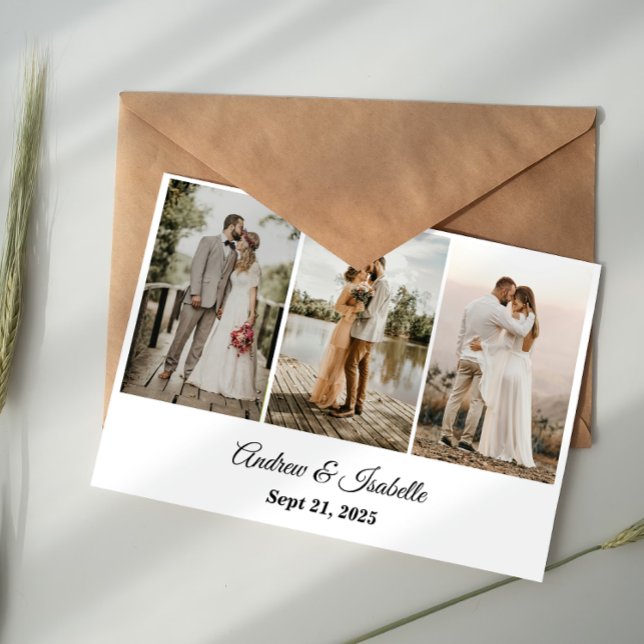 Modern Minimalist Elegant  Wedding Thank You Card (Creator Uploaded)