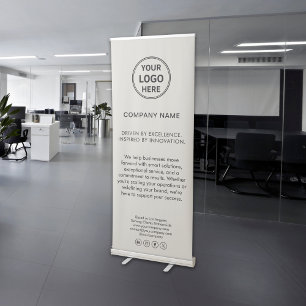 Modern Minimalist Event Logo Corporate Business Retractable Banner