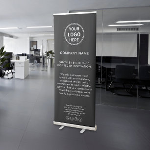 Modern Minimalist Event Logo Corporate Business Retractable Banner