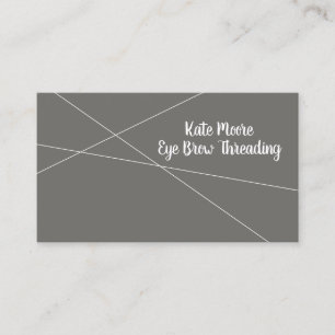 Modern Minimalist Eye Brow Threading Service Business Card
