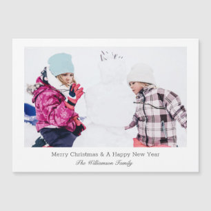 Modern Minimalist Family Christmas Photo Holiday