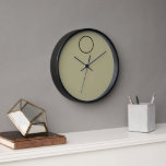 Modern Minimalist Family Photo Sage Green Clock<br><div class="desc">Modern Minimalist Family Photo Sage Green and Black Home Office Kitchen Living Room Bathroom Clock</div>