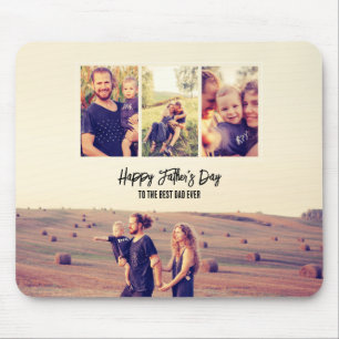 Modern Minimalist Father's Day Dad Custom Photo Mouse Mat