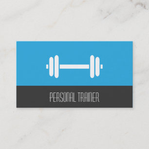 Modern Minimalist Fitness Personal Trainer Weights Business Card
