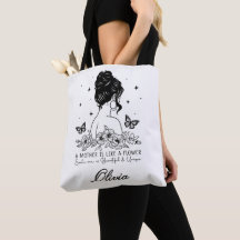 Modern Minimalist Floral Mother's Day Custom Name