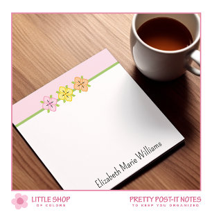 Modern Minimalist Floral Post-it Notes