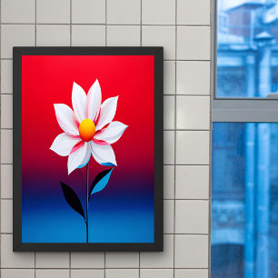 Modern Minimalist Flower Art Poster