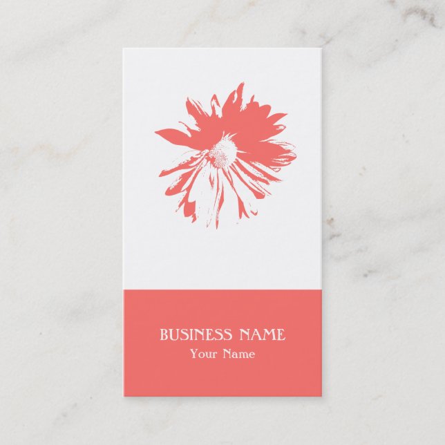 Modern Minimalist Flower Business Card (Front)