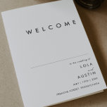 Modern Minimalist Folded Wedding Program Programme<br><div class="desc">This Modern Minimalist folded wedding program is perfect for your classy boho wedding. Its simple, unique abstract design accompanied by a contemporary minimal script and a white and black colour palette gives this product a feel of elegant formal luxury while staying simplistic, chic bohemian. Keep it as is, or choose...</div>