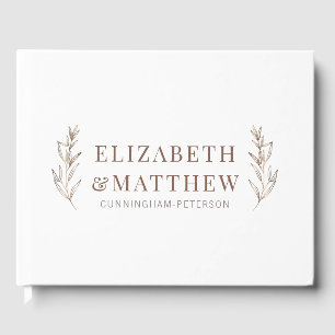 Modern + Minimalist Foliage Wedding Guest Book