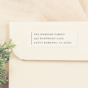Modern Minimalist Formal Family Name & Address