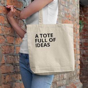 Modern Minimalist FULL OF IDEAS Mum Tote Bag