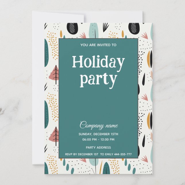 Modern minimalist fun company  party  invitation (Front)