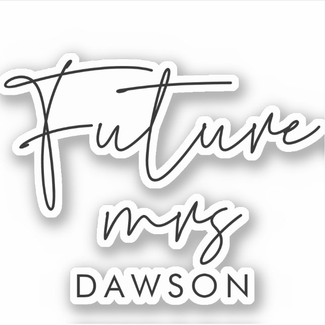 Modern minimalist Future Mrs Future Bride (Front)