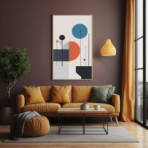 Modern Minimalist Geometric Abstract Art Poster