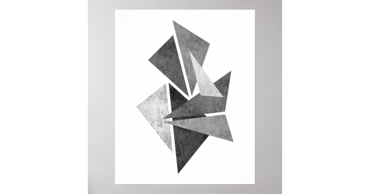 Modern minimalist geometric abstract art print | Zazzle.co.uk