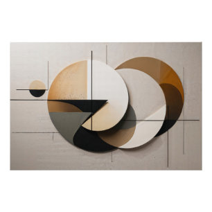 Modern Minimalist Geometric Circles Abstract Wall Photo Print