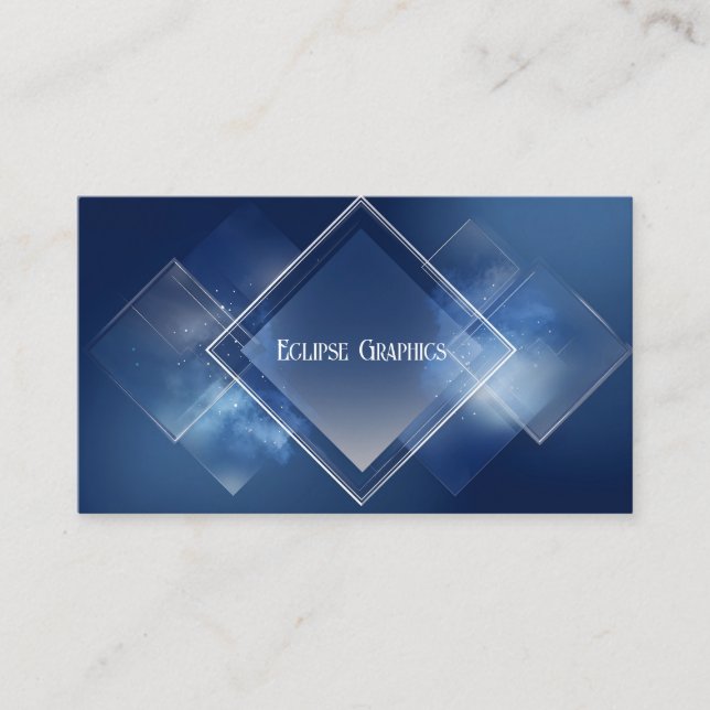 Modern Minimalist Geometric Corporate Business Card (Front)