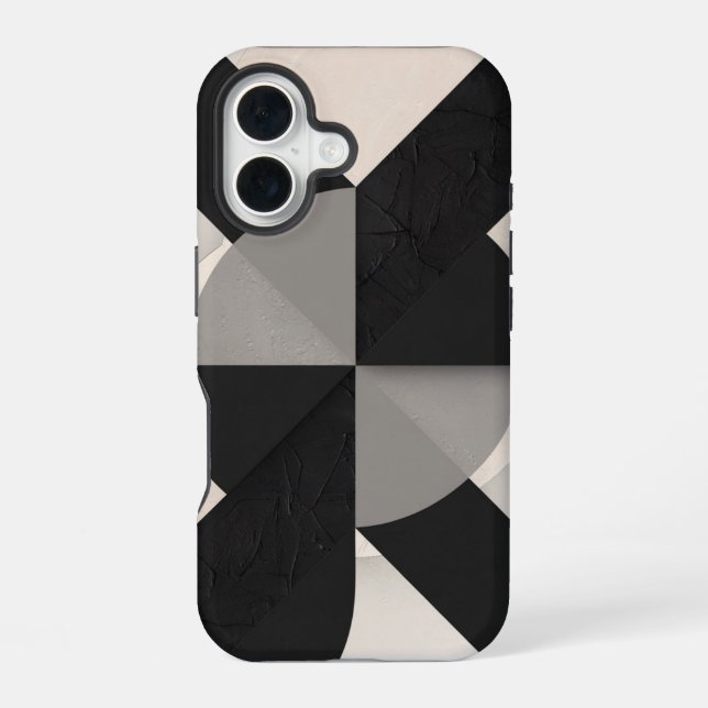 Modern Minimalist Geometric  iPhone 16 Case (Back)