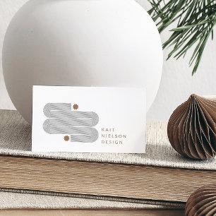 Modern Minimalist Geometric Lines Unique Creative Business Card