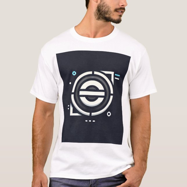 Modern Minimalist Geometric Logo - Stylish Design  T-Shirt (Front)