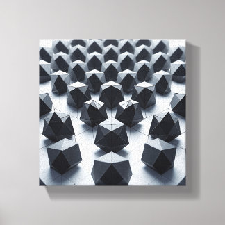 Modern Minimalist Geometric Matrix - Abstract 3D  Canvas Print