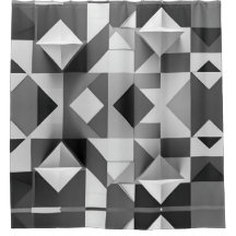 Modern Minimalist Geometric pattern Black, White 