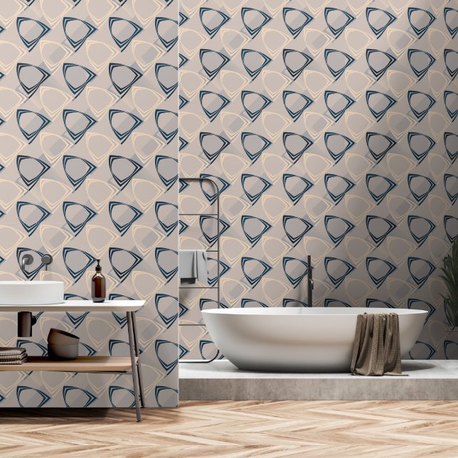 Modern Minimalist geometric Wallpaper (Bathroom)