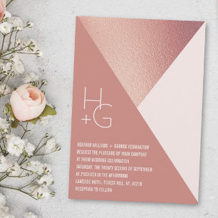 Modern Minimalist Geometric Wedding Invitation