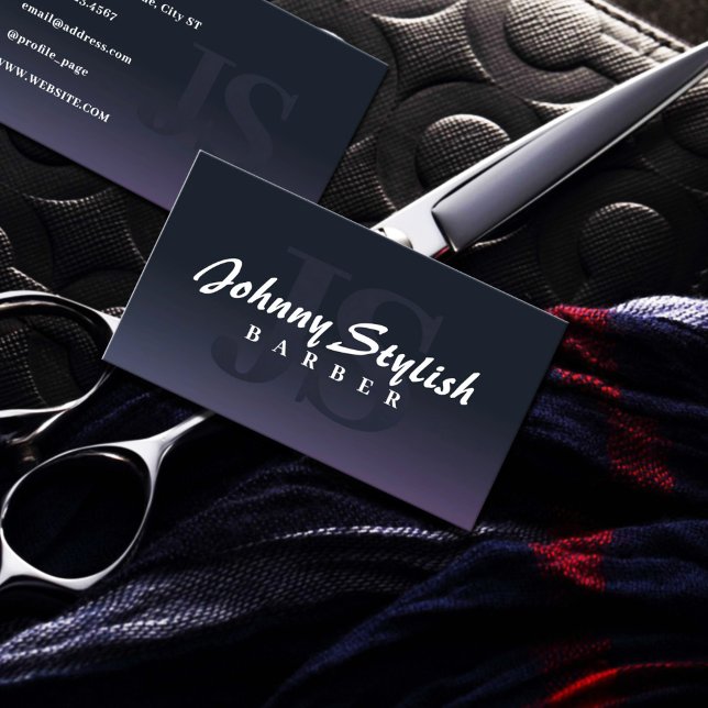 Modern minimalist giant initials  business card (Creator Uploaded)