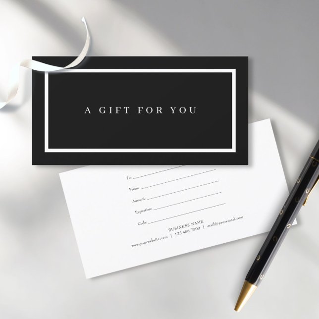 Modern Minimalist Gift Certificate (Creator Uploaded)