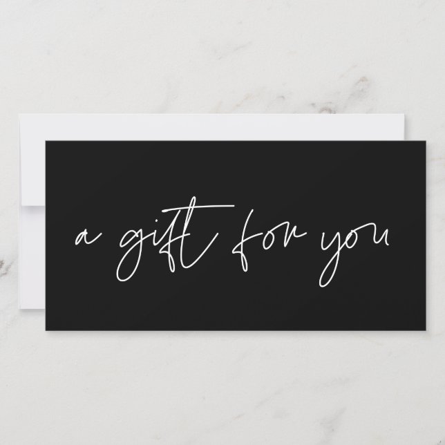 Modern minimalist gift certificate (Front)