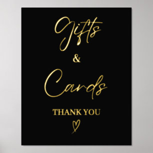 Modern Minimalist Gifts & Cards wedding table sign