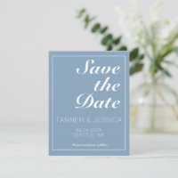 Modern Minimalist Glacier Blue & White 