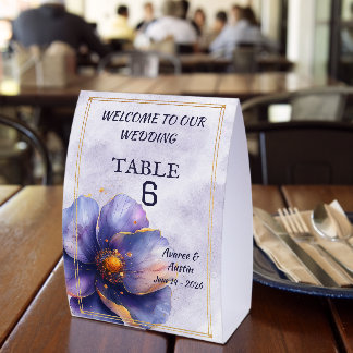 Modern Minimalist Gold and Purple Wedding 